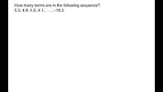 Determining the Number of Terms in an Arithmetic Sequence