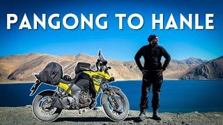 Ladakh's Remote Beauty: Pangong to Hanle, A Biker's Journey.