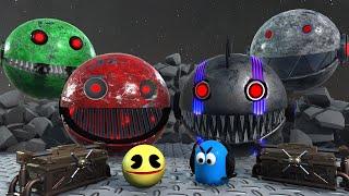 Robot Pacman vs Cartoon Cat vs Monster Pacman vs Scary Pacman vs Ms Pacman 12