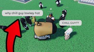 Playing as a Chill Guy with PIANO in Roblox Voice Chat.. 