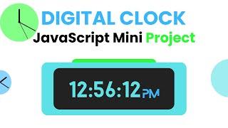 Simple Digital Clock Mini Project JavaScript | Javascript Project | FrontendDUDE