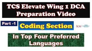 Coding Question for Elevate Wing 1 DCA | DCA Coding Question 2021 |