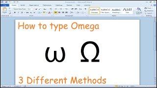 How to type Omega symbol Microsoft Word