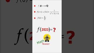 Math teaser - A recursive function problem | Solution in the description.