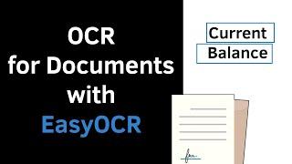 Document Text Detection (OCR) with EasyOCR and Python