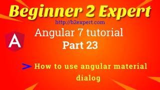 Angular material part 2 - How to use angular material dialog inside an existing project