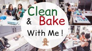 QUICK KITCHEN CLEAN UP || BAKE COOKIES WITH ME COLLAB ||  CLEAN & BAKE W/ ME || FITBUSYBEE