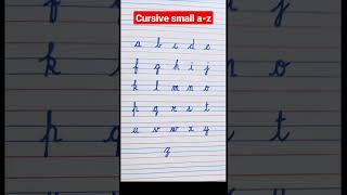 cursive small letters a to z #shorts #english ️#youtubeshorts by NM writing