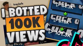 I BOTTED 100K FREE tiktok views!! (and it worked!)