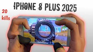 IPHONE 8 PLUS IN 2025 TEST - 4-FINGERS CLAW HANDCAM + GYRO | PUBG MOBILE