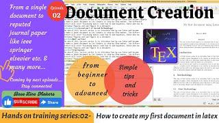 How to create my first document in LaTeX  || Easy & Simple way ||