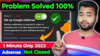  Step 2 error setup google adsense 2023 |Identity Verification is required in order to Your Adsense