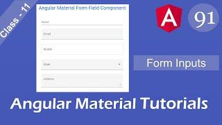 Angular material  form | Angular material form input |Angular tutorials#angular #angularmaterial