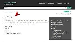 Developing Targets in Doc-To-Help