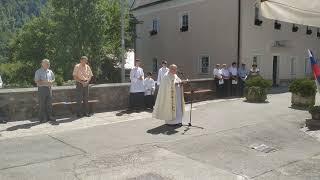 Spomin žrtev vojne in po njej, Borovnica 2.7.2023 1 Blagoslov pomnika župnik g. Janez Šilar