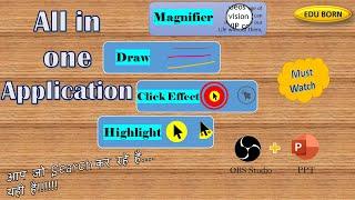 How to add click effect in mouse pointer | Highlight Cursor | Click Effect Cursor #Pointerfocus #edu