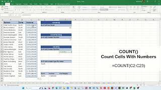 How to Count Cells in Microsoft Excel (COUNT, COUNTA, COUNTIF, COUNTIFS) - Excel Tips and Tricks