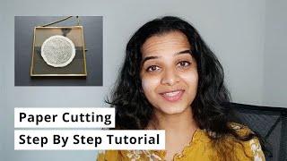 How To Make Paper Cutting Art With Handmade Paper Full Process | Step By Step Tutorial Video