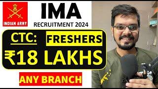 Indian Army Recruitment 2024 |Freshers| CTC ₹ 18 lakhs| All India Apply | Permanent Job| Latest Jobs