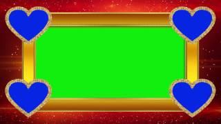 Love Heart Wedding Green Screen Video Frame