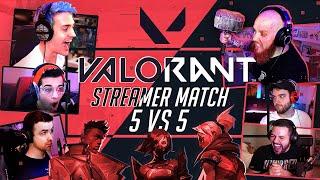 VALORANT GAMEPLAY *FIRST LOOK* 5 VS 5 STREAMER MATCH