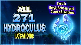 All 271 Hydroculus Location Part 1: Beryl Region, Belleau Region & Court of Fontaine (85 Hydroculus)