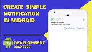 Android tutorial  - 33 - Create Simple Notification in android | Dynamic Title Notification