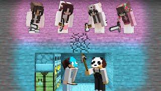 Minecraft Manhunt Boys VS 4 Girls