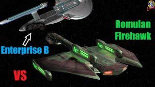 Romulan Firehawk VS USS Enterprise B - Star Trek Bridge Commander Legacy - Starship Battles