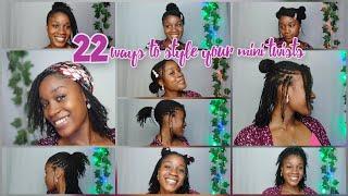 22 ways to style your mini twists// mini twists on natural hair// protective style #naturalhair