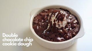 EASY DOUBLE CHOCOLATE CHIP HOT COOKIE DOUGH RECIPE