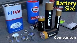 Battery Size Comparison | Smallest to world largest battery