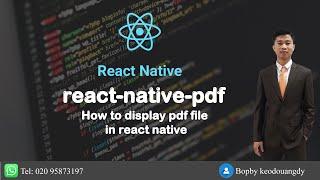 How to display pdf file in react native