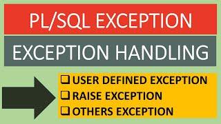 Pl/SQL Raise Exception Handling || Pl/SQL Others Exception Handling