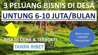 3 PELUANG USAHA DI DESA YANG MENJANJIKAN - Ide Peluang bisnis di desa kampung yang menguntungkan