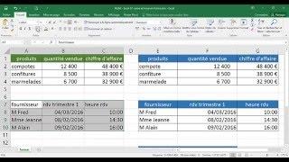 Excel - 1 Basique - Cours Saisie et mise en forme