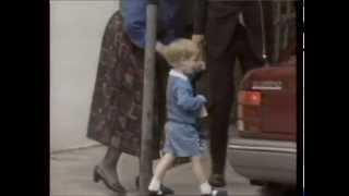 Prince Harry - First day at school - Thames news - 1987