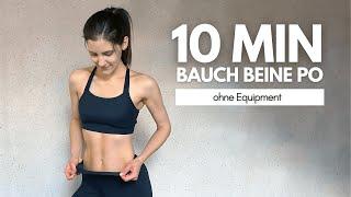 EFFEKTIVES Bauch Beine Po Training für Zuhause // ohne Equipment | Tina Halder