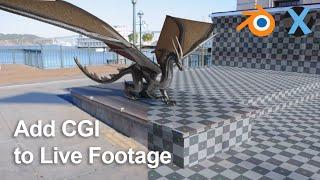 Blender VFX | Match Move & Composite CGI to Live Footage | PF Track & Blender