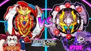 Turbo Achilles.00.Dm VS Dread Hades.11T.Z BEYBLADE BURST TURBO BATTLE AIGER VS HYDE