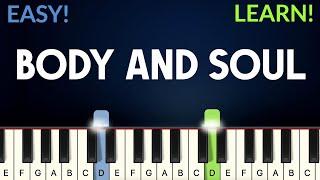 Body And Soul - Johnny Green | EASY Piano Tutorial