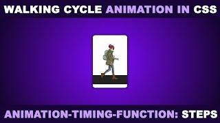 Walking cycle Animation using HTML & CSS - animation timing function steps