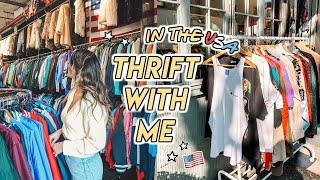 EPIC 12 HOUR U.S.A THRIFT TRIP  so much nike, champion, levis + more!