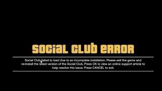 social club error GTA V fixed