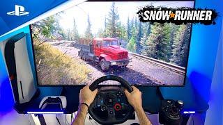 SnowRunner on ps5 with Logitech g29 it’s just amazing