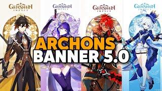 HUGE UPDATE  GENSHIN ARCHONS RE-RUN CONFIRMED - ZHONGLI RE-RUN - PYRO ARCHON - GENSHIN 5.0 BANNER