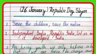 slogan on 26th January Republic Day in english/gadtantar diwas par nare/slogan on 26th January