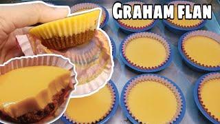 Graham flan cupcake pang negosyo recipe | NO BAKE, NO STEAM| Trending recipe