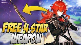 How To Get A FREE 4 Star 2 Handed WEAPON! Genshin Impact