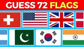 Guess the Flag in 5 Seconds  | 72 Countries Flag Challenge | Smadent Quiz